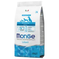 Hrană pentru câini uscată Monge Natural Light M01122 2.8 kg / Orez, somon