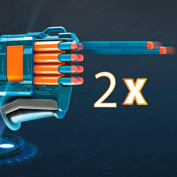 Blaster Hasbro Nerf Elite 2.0 Warden DB8 E9959 8+/ Săgeți/ Blue photo 2
