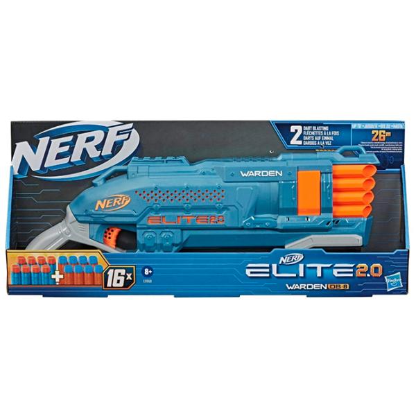 Blaster Hasbro Nerf Elite 2.0 Warden DB8 E9959 8+/ Săgeți/ Blue photo 5