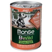 Корм для собак влажный Monge Bwild M01264 0.4 кг / Индейка, кабачок