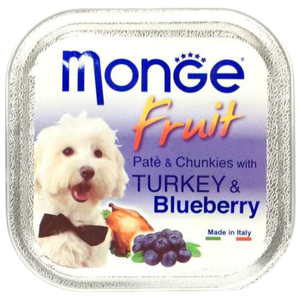 Корм для собак влажный Monge Fruit M01320 0.1 кг / Индейка, смородина photo 1 Корм для собак влажный Monge Fruit M01320 0.1 кг / Индейка, смородина photo 1