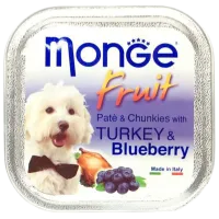Hrană pentru câini umedă Monge Fruit M01320 0.1 kg / Curcan, coacăze