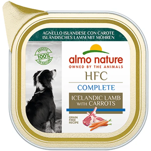 Корм для собак влажный Almo Nature HFC Alu 0.085 г/ Исландский ягненок, морковь photo 1 Корм для собак влажный Almo Nature HFC Alu 0.085 г/ Исландский ягненок, морковь photo 1