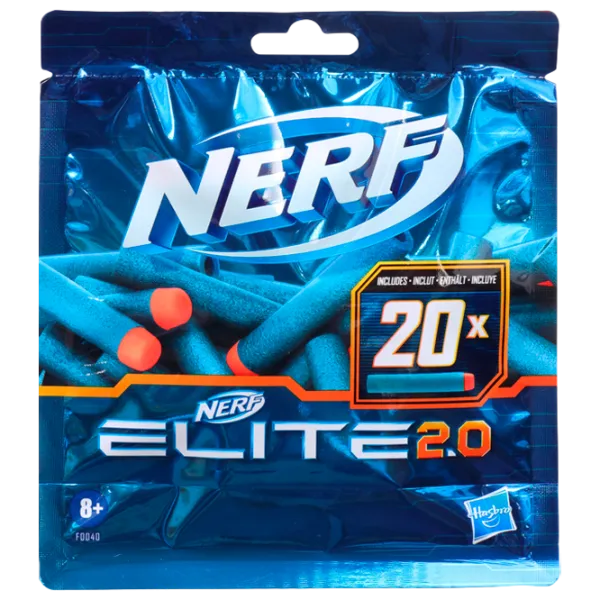 Боеприпасы Hasbro Nerf Elite 2.0 F0040 Стрел/ Blue photo 1