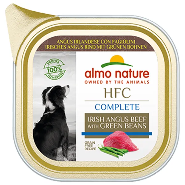 Hrană pentru câini umedă Almo Nature HFC Alu 0.085 g/ Vită Angus irlandeză, fasole verde photo 1 Hrană pentru câini umedă Almo Nature HFC Alu 0.085 g/ Vită Angus irlandeză, fasole verde photo 1