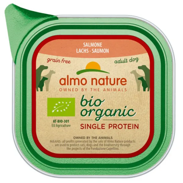 Корм для собак влажный Almo Nature Bio Organic Alu 0.15 кг/ Лосось photo 1 Корм для собак влажный Almo Nature Bio Organic Alu 0.15 кг/ Лосось photo 1