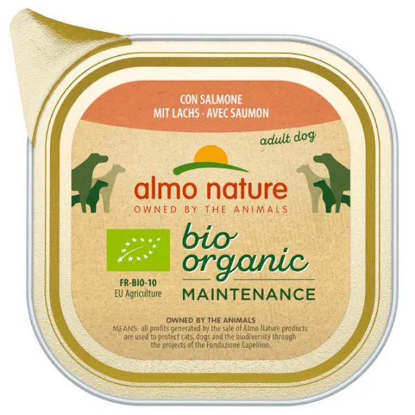 Hrană pentru câini umedă Almo Nature Bio Organic Alu 0.1 kg/ Somon photo 1 Hrană pentru câini umedă Almo Nature Bio Organic Alu 0.1 kg/ Somon photo 1