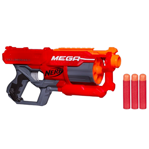 Бластер Hasbro Nerf Nstrike Mega Cycloneshock A9353 8+/ Стрел/ Красный photo 1