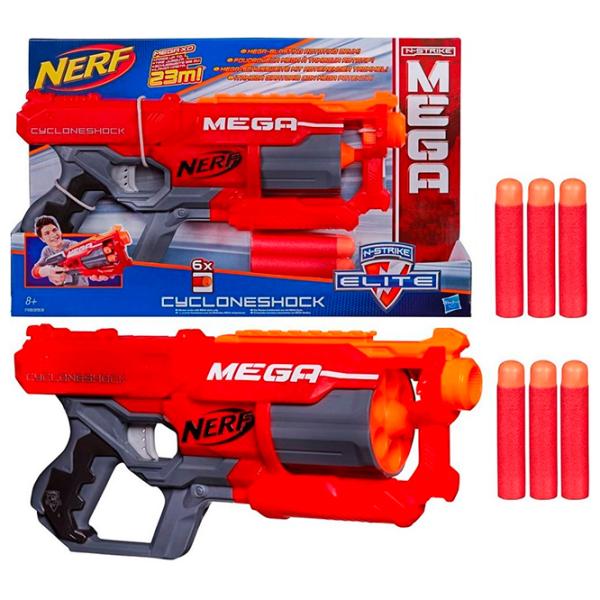 Бластер Hasbro Nerf Nstrike Mega Cycloneshock A9353 8+/ Стрел/ Красный photo 4