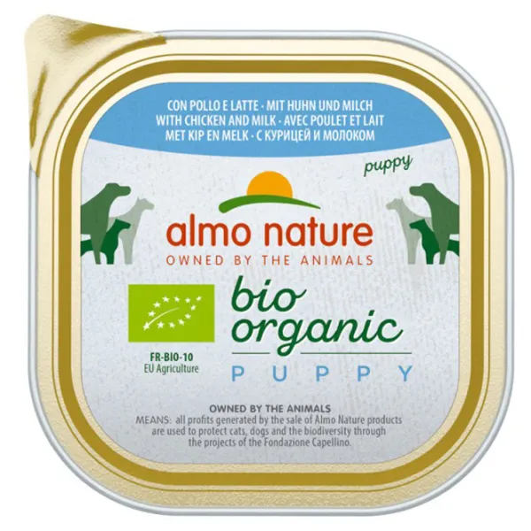 Hrană pentru câini umedă Almo Nature Bio Organic Alu 0.3 kg/ Găină, lapte photo 1 Hrană pentru câini umedă Almo Nature Bio Organic Alu 0.3 kg/ Găină, lapte photo 1