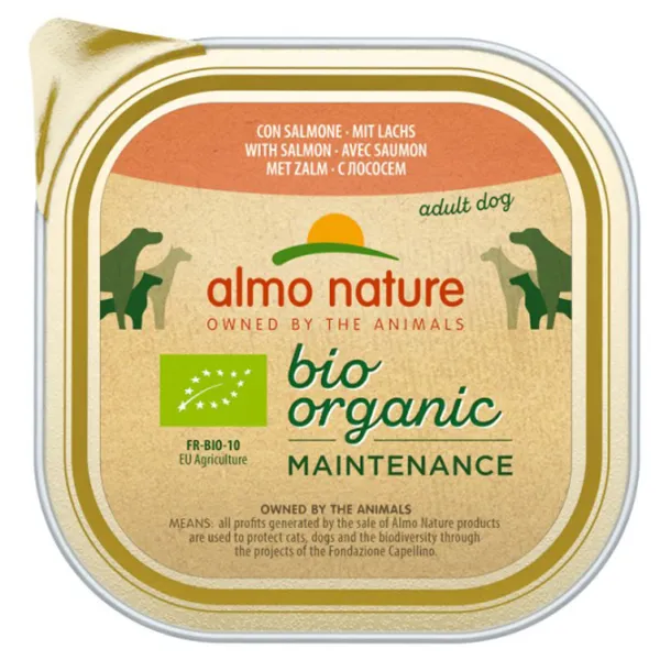 Hrană pentru câini umedă Almo Nature Bio Organic Alu 0.3 kg/ Somon photo 1 Hrană pentru câini umedă Almo Nature Bio Organic Alu 0.3 kg/ Somon photo 1