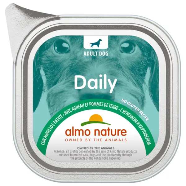 Корм для собак влажный Almo Nature Daily 0.1 кг/ Ягненок, овощи photo 1 Корм для собак влажный Almo Nature Daily 0.1 кг/ Ягненок, овощи photo 1