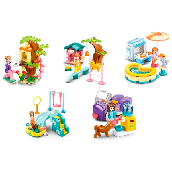 Constructor Sluban Pet Amusement Park Animale/ Multicolor photo 4