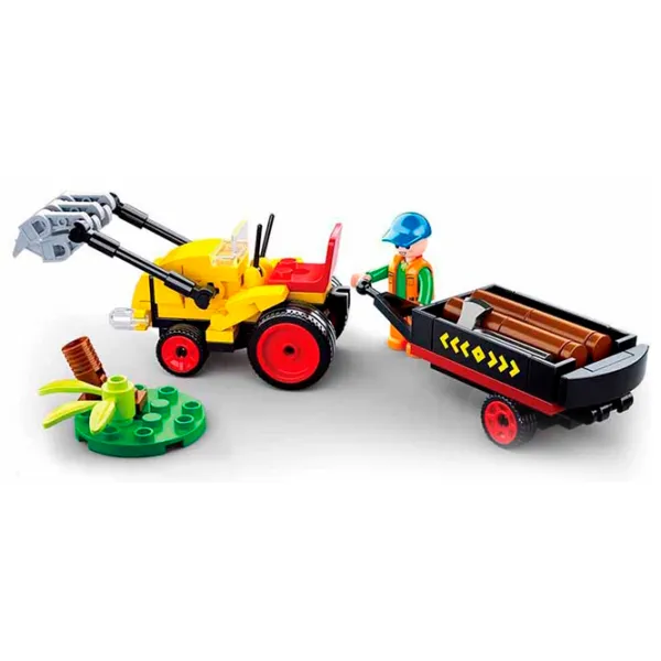 Constructor Sluban Town Log Trailer Tractor/ Multicolor photo 3