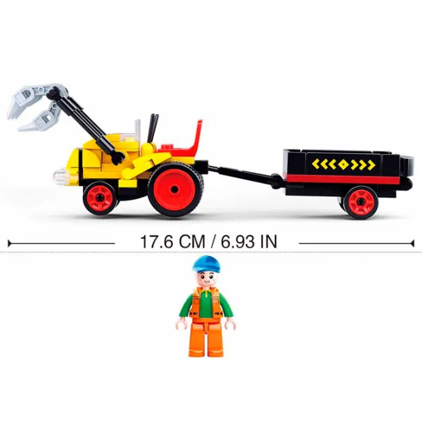 Constructor Sluban Town Log Trailer Tractor/ Multicolor photo 4