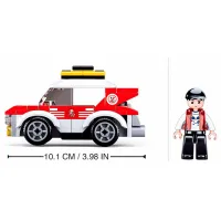Constructor Sluban Pullback Rally Car Mașină/ Multicolor photo 4