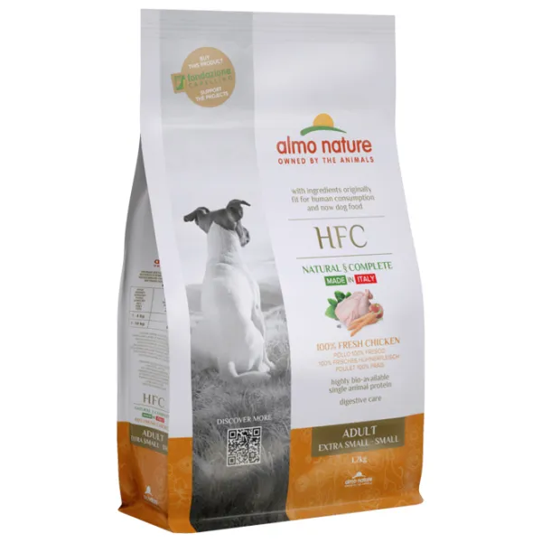 Hrană pentru câini uscată Almo Nature HFC Natural 1.2 kg/ Găină photo 1 Hrană pentru câini uscată Almo Nature HFC Natural 1.2 kg/ Găină photo 1