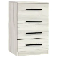 Comodă Modern Kenon 4S 88 x 60 x 38/ PAL/ Stejar Craft Alb