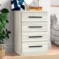 Comodă Modern Kenon 4S 88 x 60 x 38/ PAL/ Stejar Craft Alb photo 3