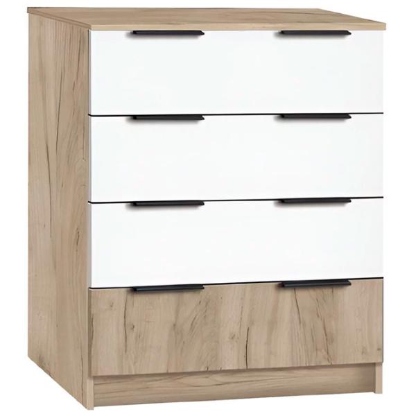 Комод Modern Komfort 4B 88 x 80 x 38см/ ДСП/ Белый photo 1