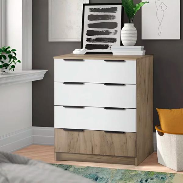 Комод Modern Komfort 4B 88 x 80 x 38см/ ДСП/ Белый photo 3