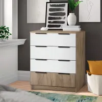 Comodă Modern Komfort 4B 88 x 80 x 38/ PAL/ Alb photo 3