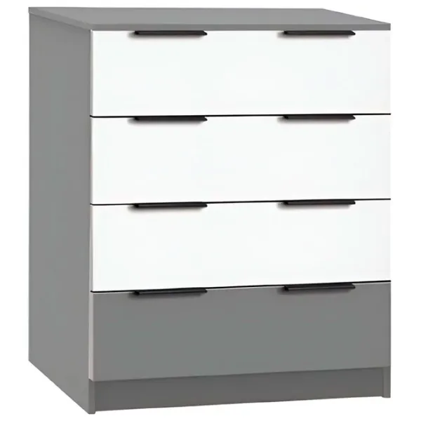 Комод Modern Komfort 4B 88 x 80 x 38см/ ДСП/ Белый photo 1