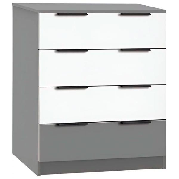 Комод Modern Komfort 4B 88 x 80 x 38см/ ДСП/ Белый photo 1