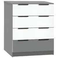 Comodă Modern Komfort 4B 88 x 80 x 38/ PAL/ Alb