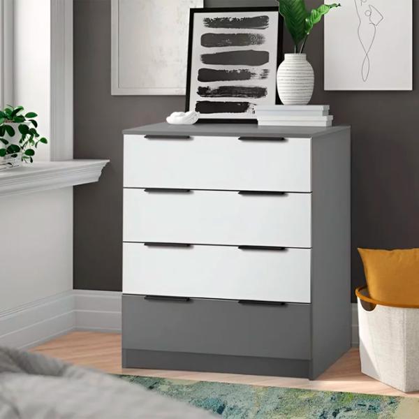 Комод Modern Komfort 4B 88 x 80 x 38см/ ДСП/ Белый photo 2