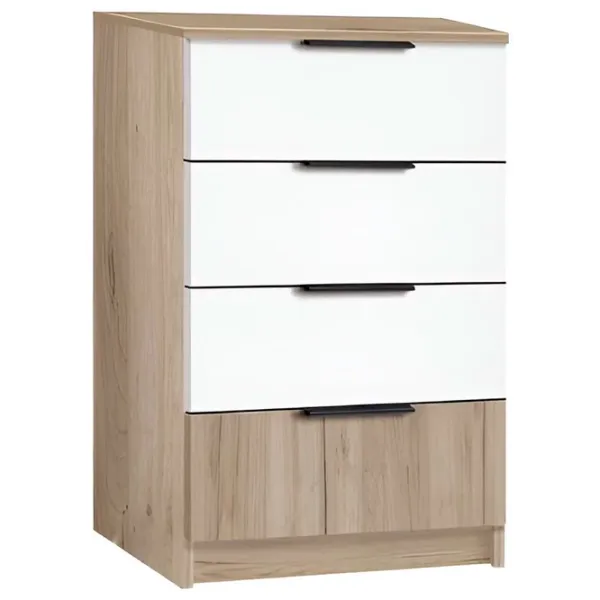 Комод Modern Komfort 4S 88 x 60 x 38см/ ДСП/ Белый photo 1
