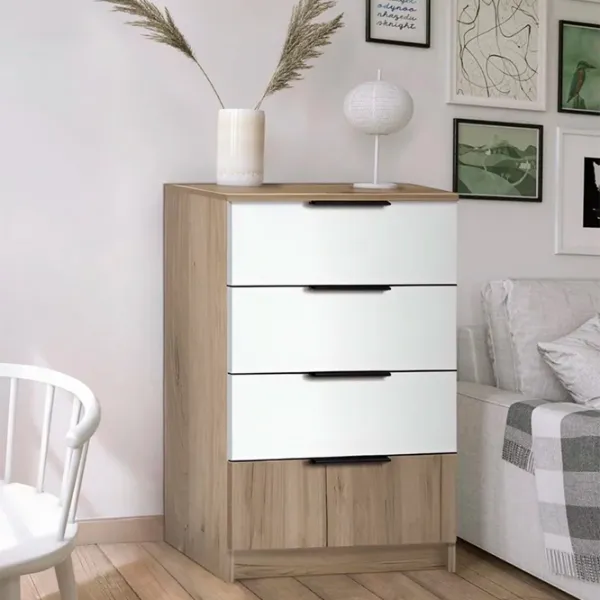 Комод Modern Komfort 4S 88 x 60 x 38см/ ДСП/ Белый photo 3