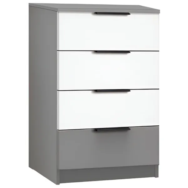 Comodă Modern Komfort 4S 88 x 60 x 38/ PAL/ Alb photo 1