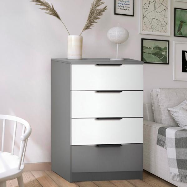 Comodă Modern Komfort 4S 88 x 60 x 38/ PAL/ Alb photo 3