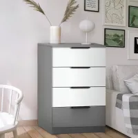 Comodă Modern Komfort 4S 88 x 60 x 38/ PAL/ Alb photo 3