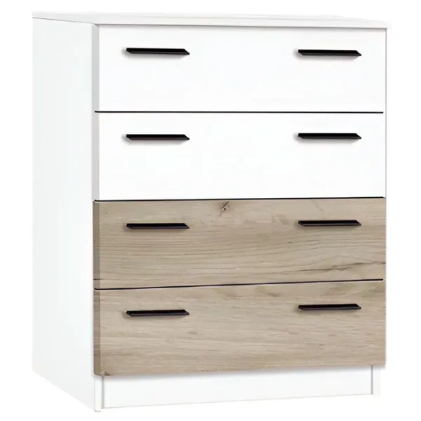 Комод Modern Andi 4B 88 x 80 x 38см/ ДСП/ Дуб Крафт Серый photo 1