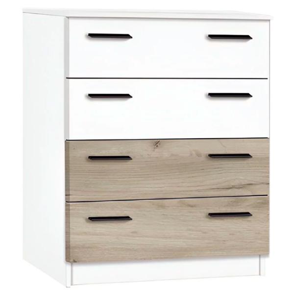 Комод Modern Andi 4B 88 x 80 x 38см/ ДСП/ Дуб Крафт Серый photo 1
