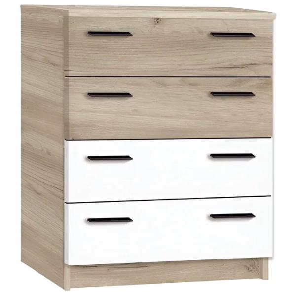 Комод Modern Andi 4B 88 x 80 x 38см/ ДСП/ Дуб Крафт Серый photo 1