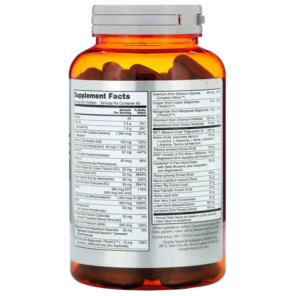 Vitamine și minerale Now Foods MEN'S ACTIVE SPORTS MULTI 180 SGELS (733739038913) 180 capsule photo 2 Vitamine și minerale Now Foods MEN'S ACTIVE SPORTS MULTI 180 SGELS (733739038913) 180 capsule photo 2