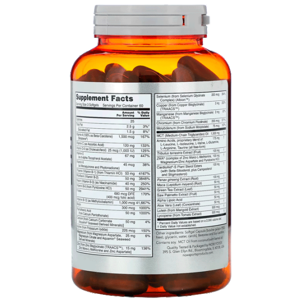 Vitamine și minerale Now Foods MEN'S ACTIVE SPORTS MULTI 180 SGELS (733739038913) 180 capsule photo 2 Vitamine și minerale Now Foods MEN'S ACTIVE SPORTS MULTI 180 SGELS (733739038913) 180 capsule photo 2