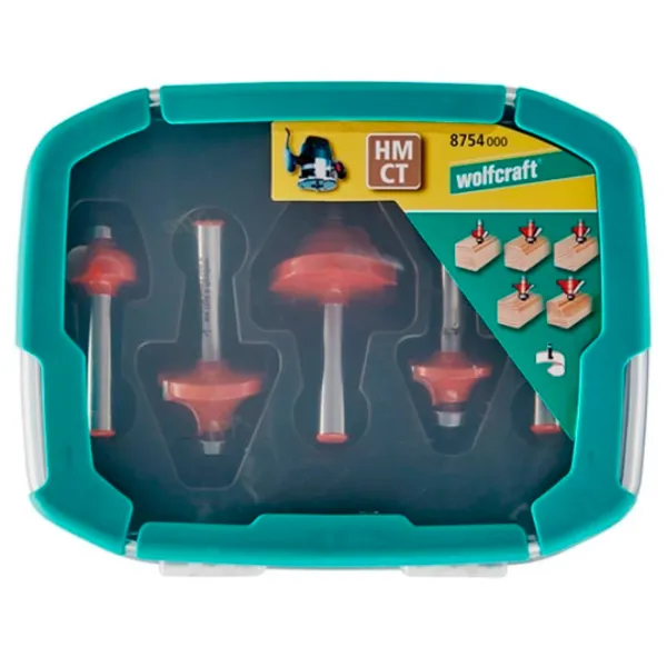 Set de freze Wolfcraft 8754000 Oțel photo 2