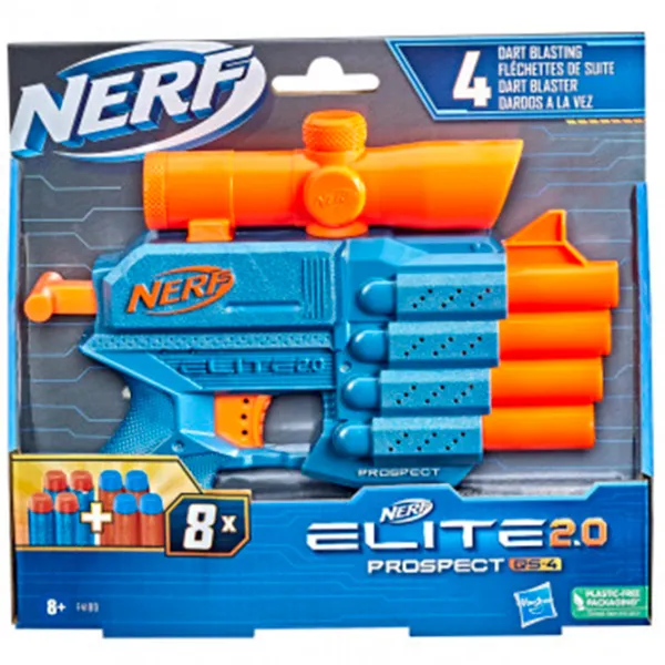 Бластер Hasbro Nerf Elite 2.0 Prospect QS 4 F4190 8+/ Стрел/ Blue photo 2