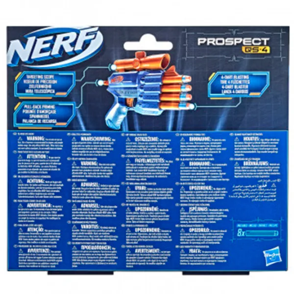 Бластер Hasbro Nerf Elite 2.0 Prospect QS 4 F4190 8+/ Стрел/ Blue photo 3