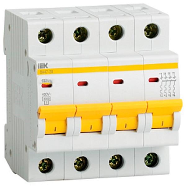 Автоматический выключатель IEK MVA21-4-050-B Модульная/ 50 A photo 1