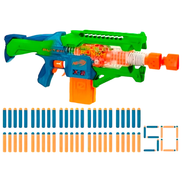 Blaster Hasbro Nerf Elite 2.0 Blaster Double Punch F6363 8+/ Săgeți/ Blue photo 1 Blaster Hasbro Nerf Elite 2.0 Blaster Double Punch F6363 8+/ Săgeți/ Blue photo 1