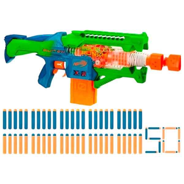 Blaster Hasbro Nerf Elite 2.0 Blaster Double Punch F6363 8+/ Săgeți/ Blue photo 1 Blaster Hasbro Nerf Elite 2.0 Blaster Double Punch F6363 8+/ Săgeți/ Blue photo 1