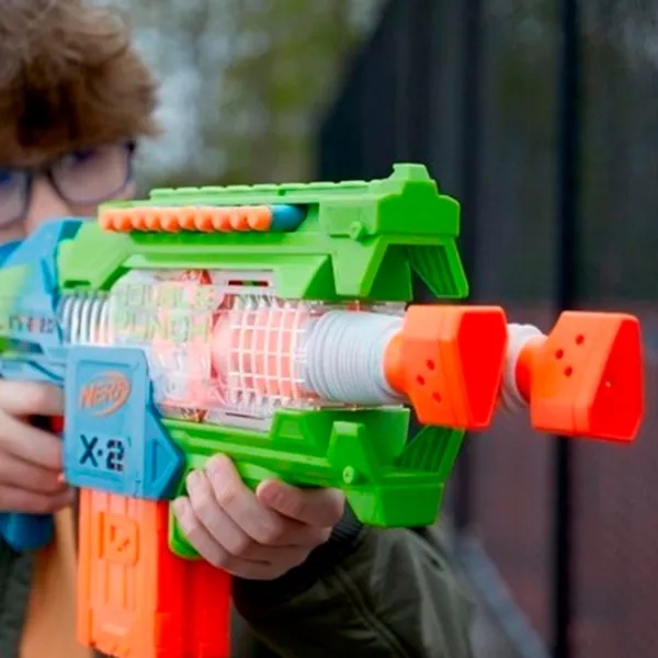 Blaster Hasbro Nerf Elite 2.0 Blaster Double Punch F6363 8+/ Săgeți/ Blue photo 4 Blaster Hasbro Nerf Elite 2.0 Blaster Double Punch F6363 8+/ Săgeți/ Blue photo 4