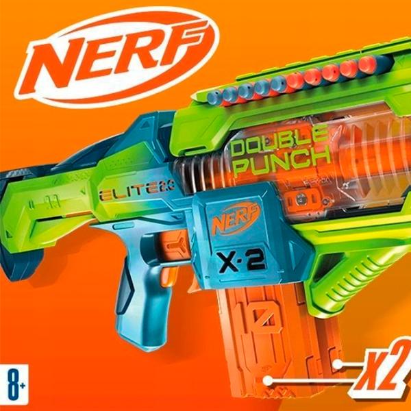 Blaster Hasbro Nerf Elite 2.0 Blaster Double Punch F6363 8+/ Săgeți/ Blue photo 5 Blaster Hasbro Nerf Elite 2.0 Blaster Double Punch F6363 8+/ Săgeți/ Blue photo 5
