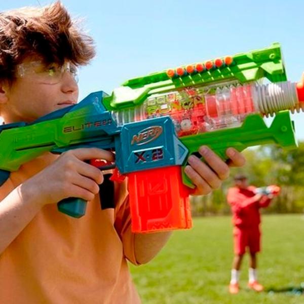 Blaster Hasbro Nerf Elite 2.0 Blaster Double Punch F6363 8+/ Săgeți/ Blue photo 7 Blaster Hasbro Nerf Elite 2.0 Blaster Double Punch F6363 8+/ Săgeți/ Blue photo 7