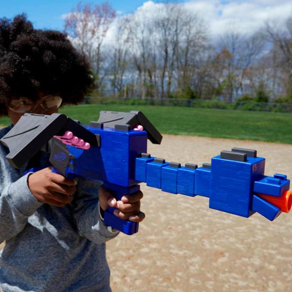 Blaster Hasbro Nerf Minecraft Ender Dragon F7912 8+/ Săgeți/ Blue photo 4 Blaster Hasbro Nerf Minecraft Ender Dragon F7912 8+/ Săgeți/ Blue photo 4